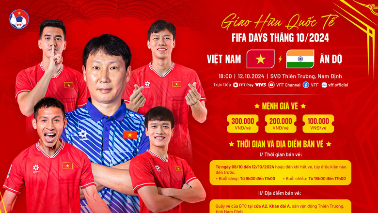 v6bet Vé xem ĐT Việt Nam đấu Ấn Độ giá bao nhiêu, mua ở đâu?